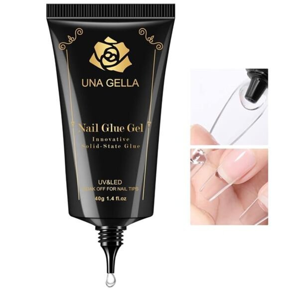 Soft Gel Nail Tips Gl ue Gel Solid Nail Gl ue Gel 40ml Lamp Curing Needed Soak - Picture 1 of 8